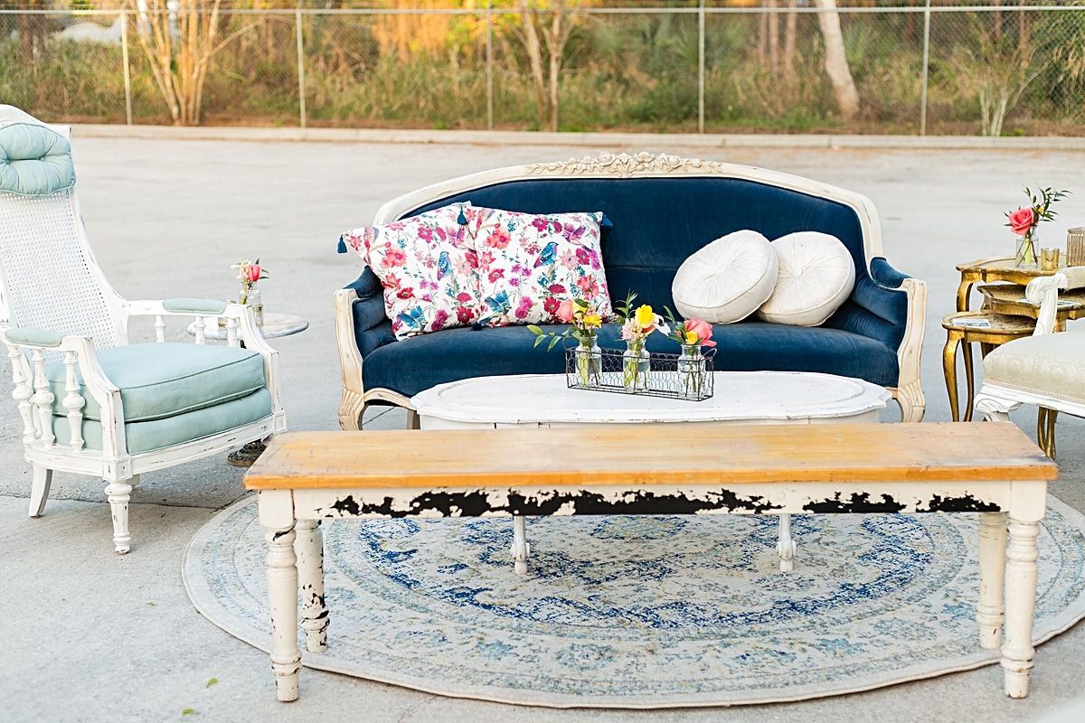 crystal and crates vintage blue amelie sofa