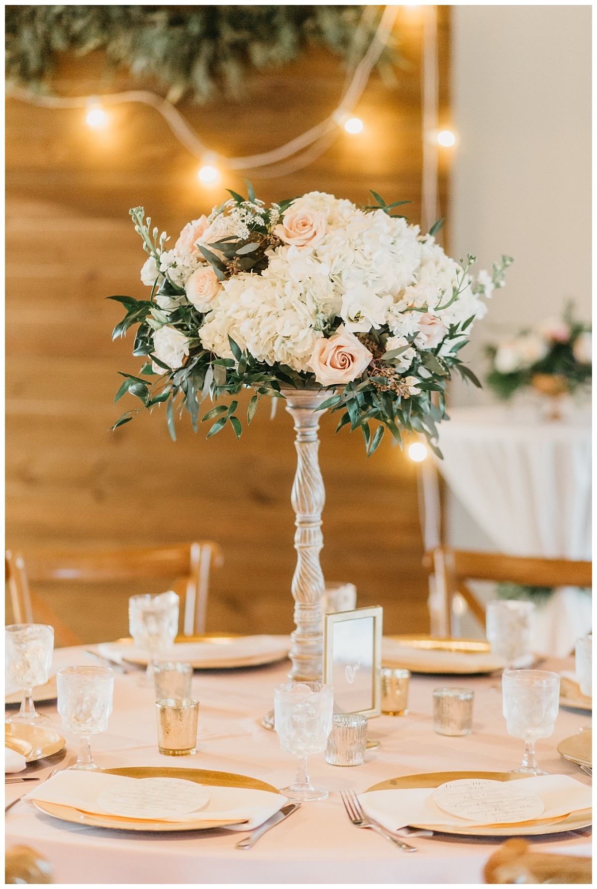 crystal and crates wooden candlesticks with tiny gold votives