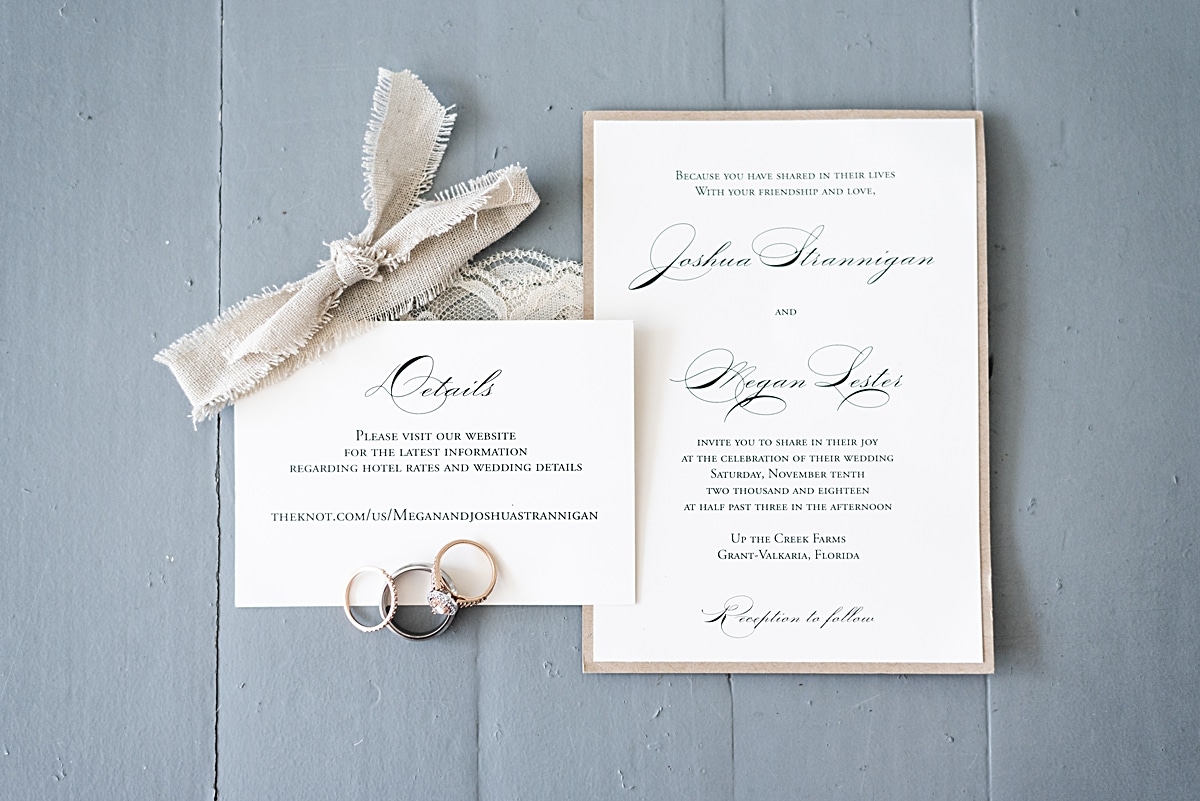 After Awhile Crocodile custom vintage elegant wedding invitations