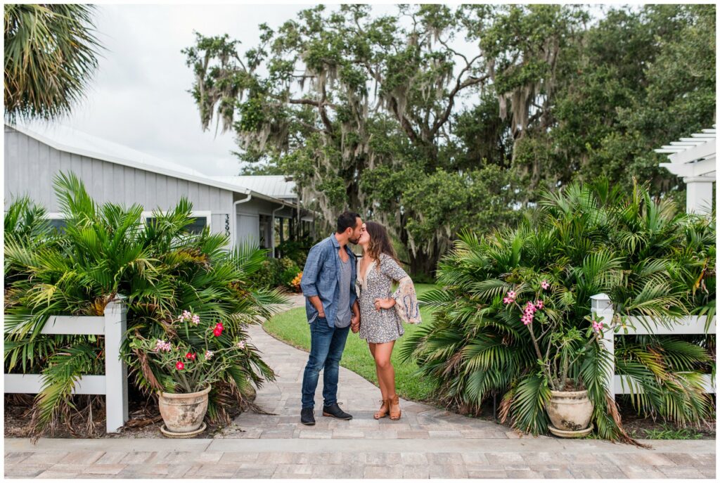 Fred & Samantha's romantic proposal outside the boathouse at up the creek farms