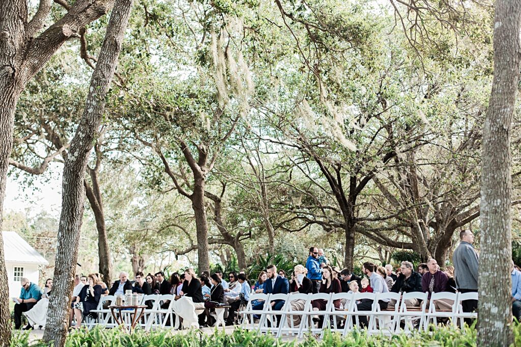 outdoor wedding ceremony at up the creek farms 