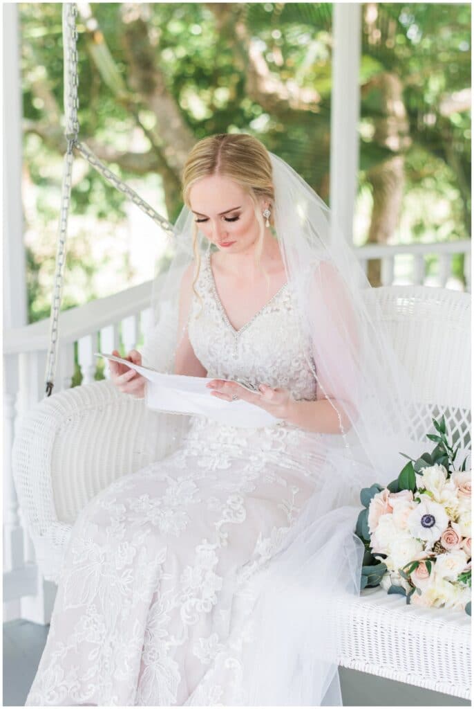 Aurora Bridal Lace v-neck wedding dress at up the creek farms