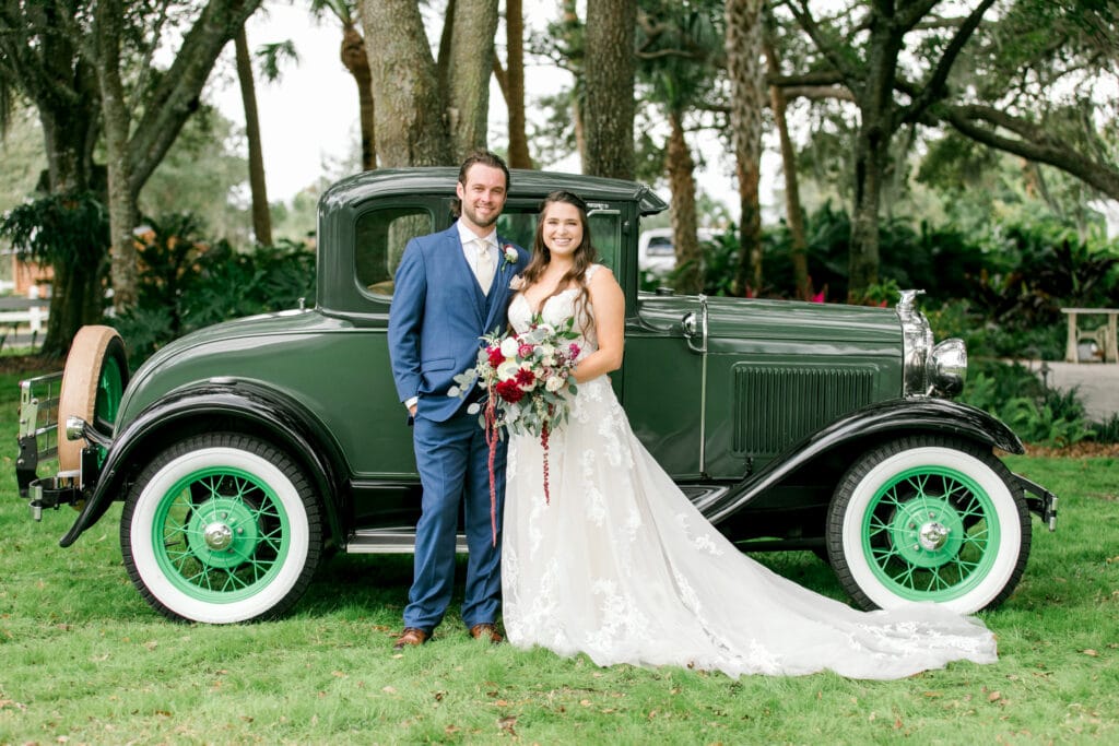 1930s ford model a wedding car at up the creek farms