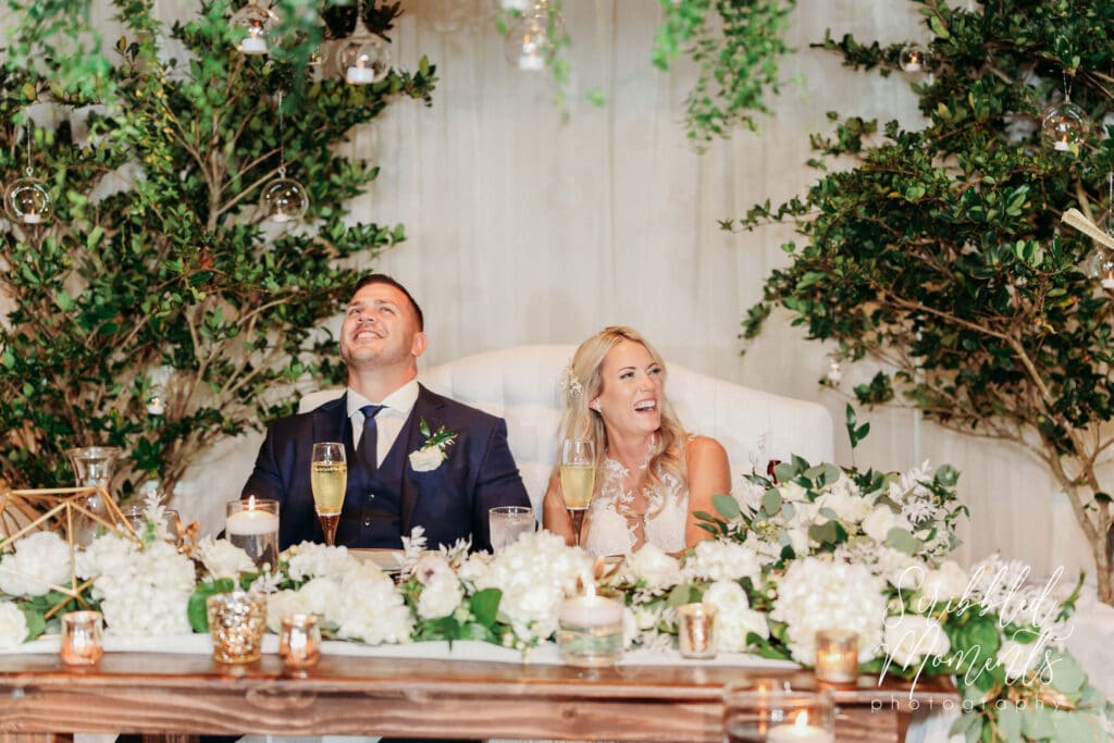 greenery wedding with trees in florida barn venue