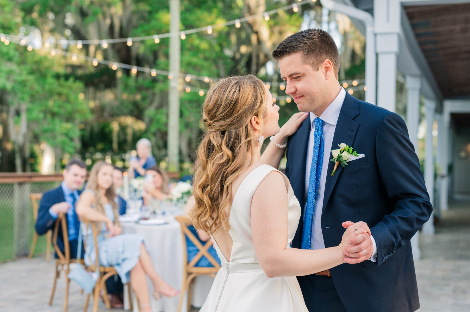 Boathouse Terrace wedding couple dancing