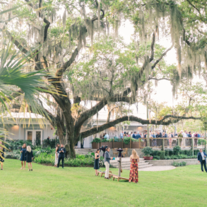 Outdoor wedding reception near Orlando
