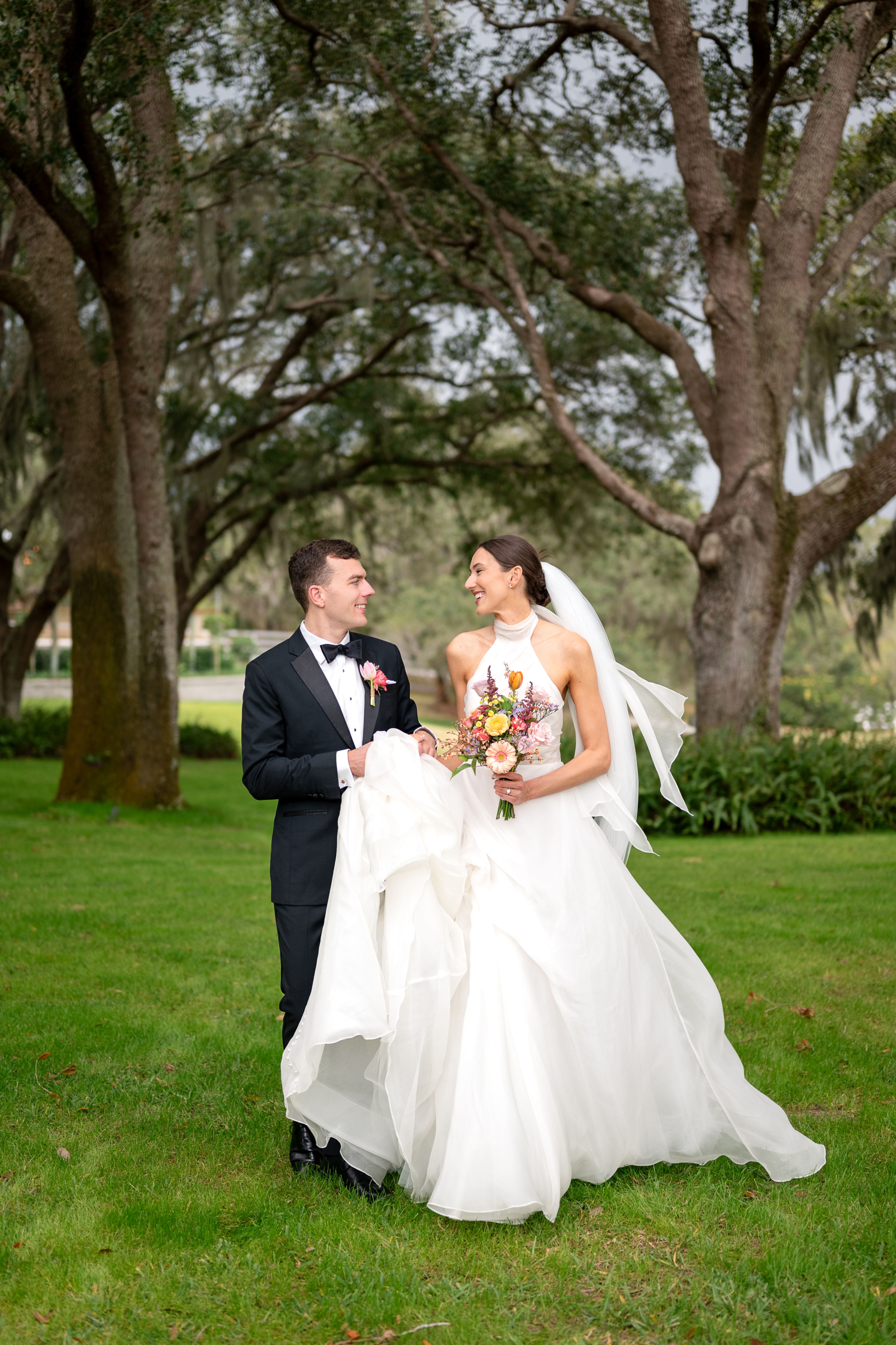 Wedding couple at the top Cocoa Beach wedding venues